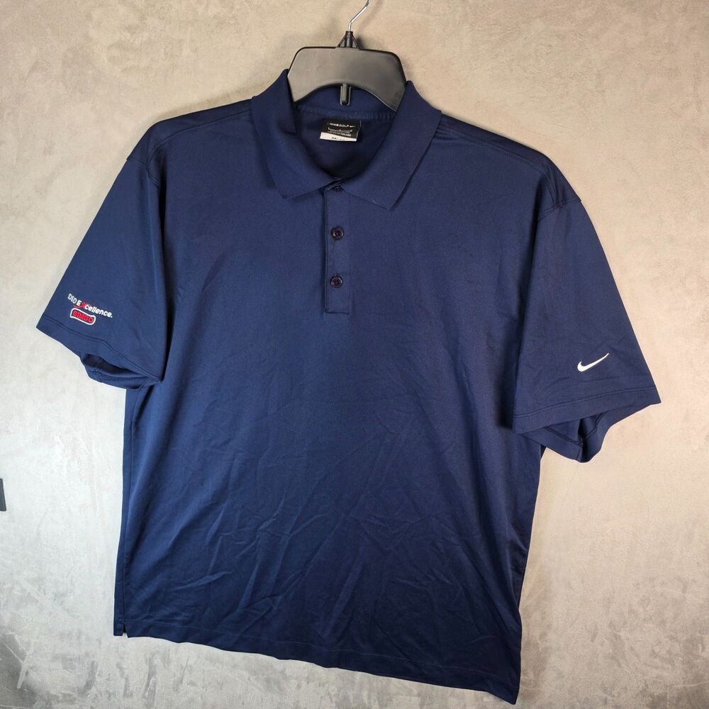 Nike Golf Men's Dri-FIT Polo Shirt Navy Blue Corporate Bimbo DSD Excellence L